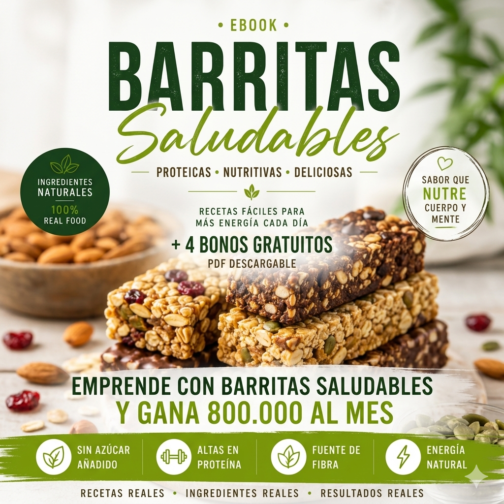Emprende con Barritas saludables + 4 Bonos + Gana 800.000 al mes